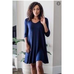 NWT Torrid Women Acas Gray Long Sleeve Jersey Trapeze Swing Dress Size 2X